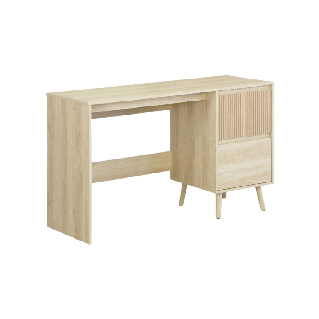 Bureau de travail en bois avec tiroir et espace de rangement - 140 x 60 x 75