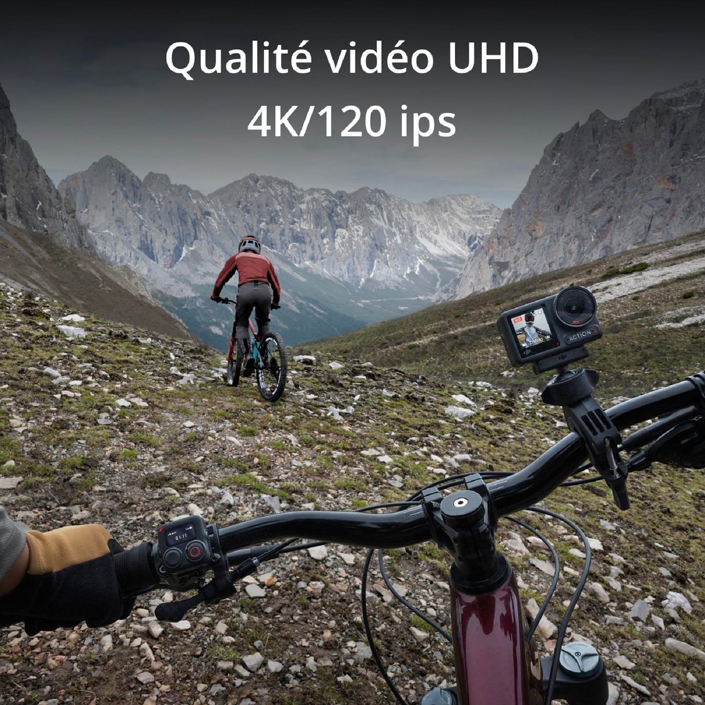 DJI Bundle Osmo Action 4 Essentiel - Caméra d’Action étanche 4K/120 IPS avec capteur 1/1,3 Pouce, des Images saisissantes en Basse lumière, des Couleurs D-Log M 10 Bits, Batterie 1 770 mAh prolongée