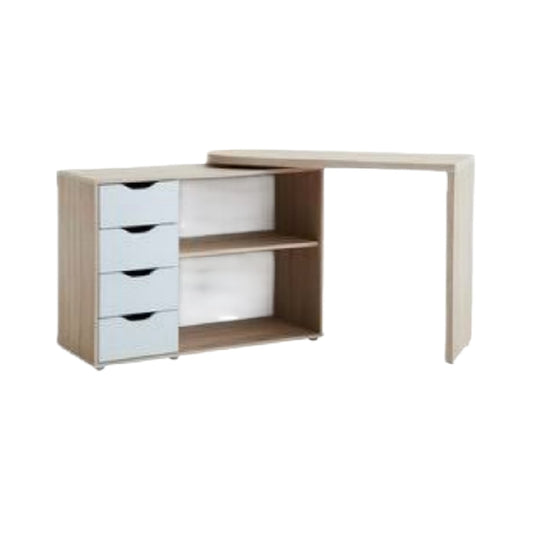 Bureau avec rangement intégré pour bureau à domicile en panneaux de particules - 100 x 50 x 75