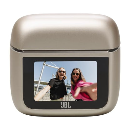 JBL Tour Pro 3, Écouteurs sans Fil, étui Intelligent de Recharge, 40h d'autonomie, avec Réduction de Bruit Adaptative, Bluetooth, Son Spatial 360, Marron