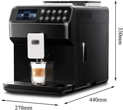 Machine à Café Espresso Machine, Machine à Café Entièrement Automatique Pompe à Mousse de Lait Automatique à un Bouton Machine à Café 270Mm Intéressant, HUANGHAIQIU