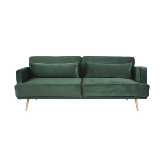 Canapé moderne pour salon en tissu velours - 200 x 80 x 85