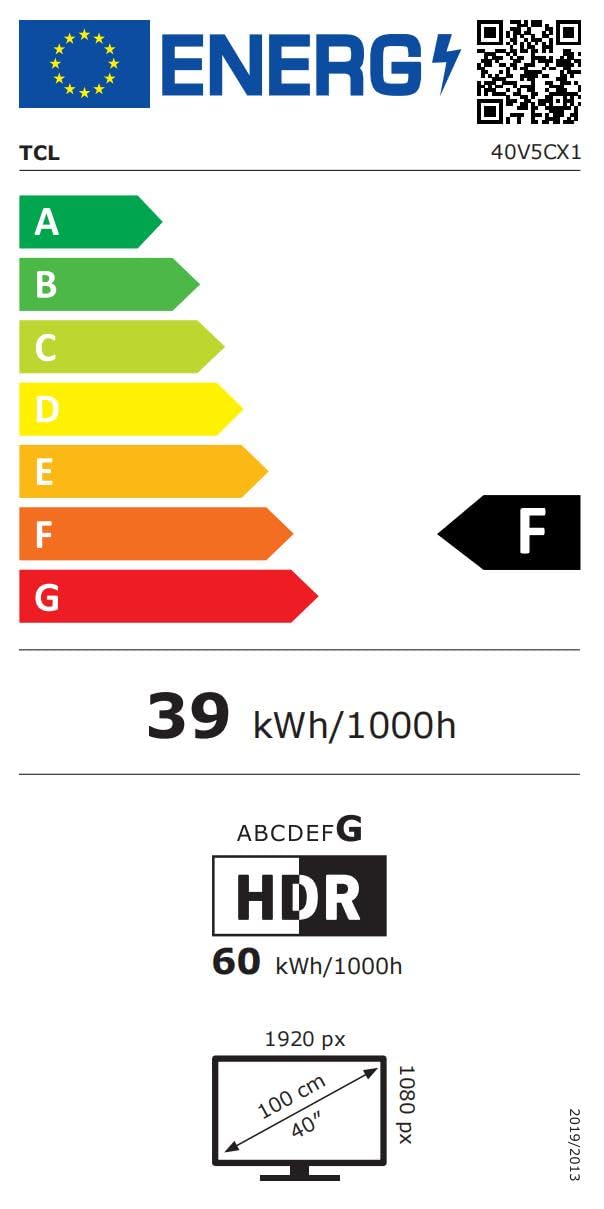 TCL 40V5C – TV QLED Direct LED Smart Full HD 40" avec Android TV & HDR - Compatible avec Google Cast & Google Home, Design Mince