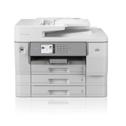 Brother MFC-J6957DW | Imprimante Multifonction 4 en 1 | 30 Pages/Minute | Jet d'encre Couleur | USB, LAN | Wi-FI Direct | Impression Recto-Verso, Blanc/Gris