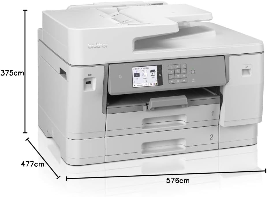 Brother MFC-J6955DW - Imprimante Multifonction Jet d'encre Couleur A3 Professionnelle - Recto Verso Automatique - WiFi et USB - Impressions économiques et de Haute qualité jusqu'à 30 ipm