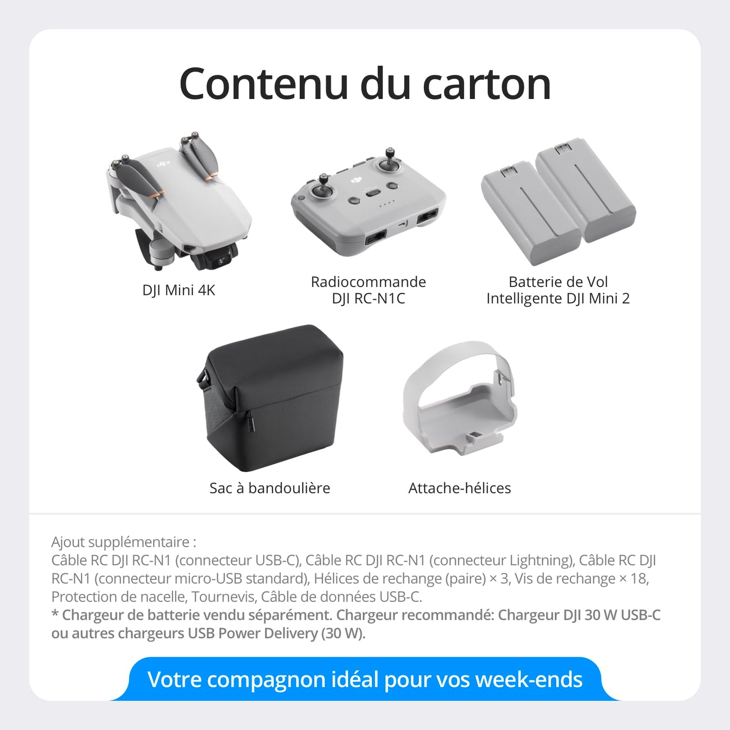 Bundle Drones Caméra Mini 4K, Drone Caméra 4K UHD pour Adultes, < 249 g, Stabilisation de la Nacelle à 3 Axes, Transmission Vidéo sur 10 km, Deux Batteries pour un Temps de Vol max. de 62 min