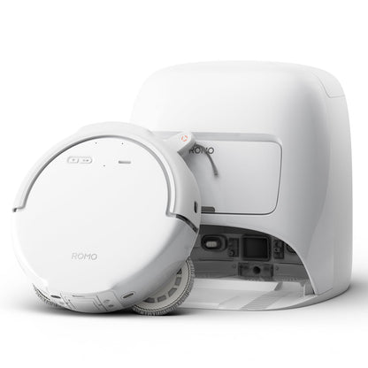DJI ROMO S Robot Aspirateur Laveur, Aspirateur Robot de 25 000 Pa, détection de Niveau Drone, Deux Bras robotiques, 200 Jours sans Maintenance, Lavage et séchage Auto des tampons de serpillière