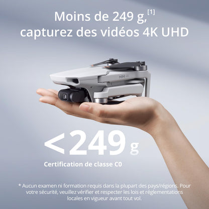 Bundle Drones Caméra Mini 4K, Drone Caméra 4K UHD pour Adultes, < 249 g, Stabilisation de la Nacelle à 3 Axes, Transmission Vidéo sur 10 km, Deux Batteries pour un Temps de Vol max. de 62 min
