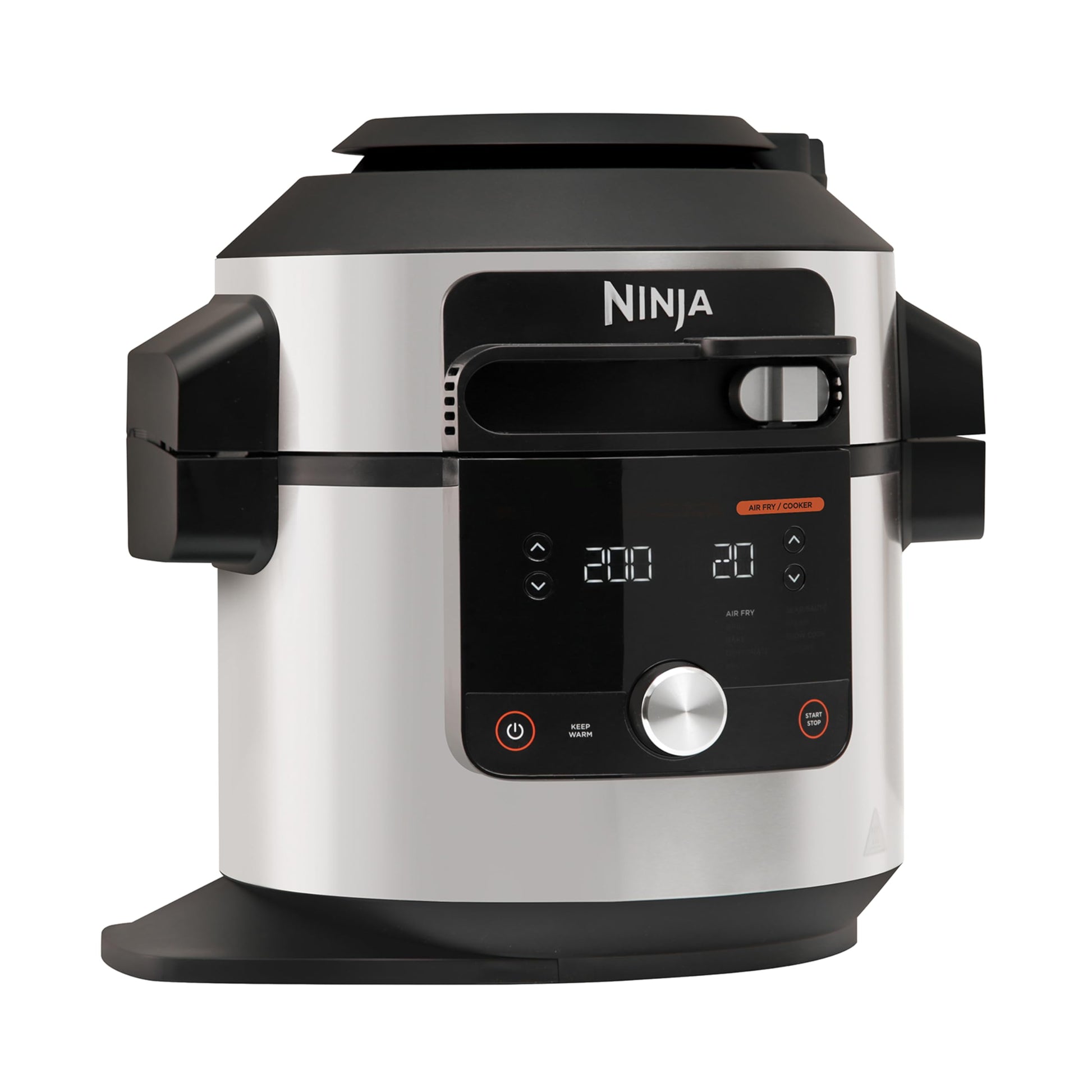 Ninja Multicuiseur Foodi MAX Air Fryer, SmartLid, 12 fonctions de cuisson, 7.5L, Autocuiseur 12 en 1, Cuisson sous pression, Friture à l'air, Cuisson lente et plus, Acier inoxydable, OL650EU