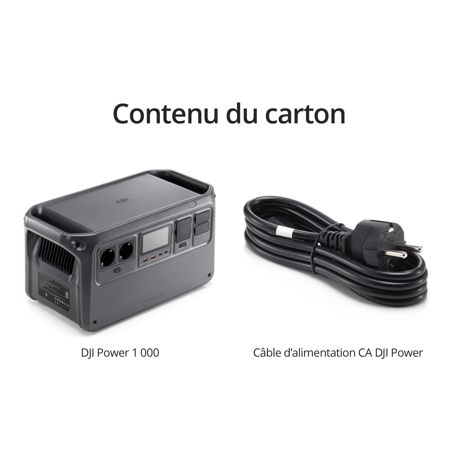 DJI Power 1000, Station Électrique Portable, Batterie LFP (LiFePO4) de 1 024 Wh, Charge Rapide de 70 Min, Sortie Stable de 2 200 W, Générateur d’Électricité Domestique, Camping & VR, Hors Réseau