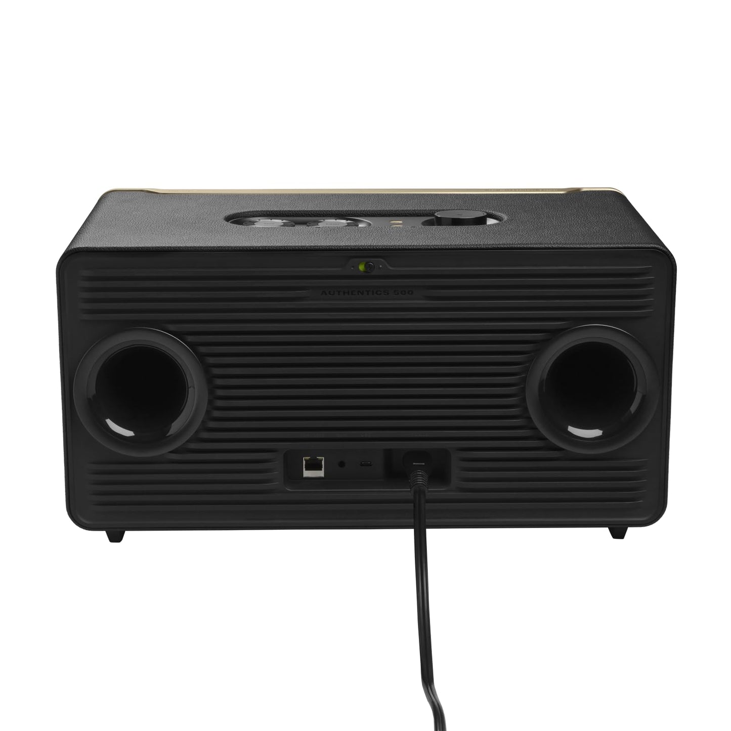 JBL Authentics 500 Enceinte intelligente connectée Hi-fidelity avec WiFi, Bluetooth et assistants vocaux, Dolby Atmos, design rétro, noire