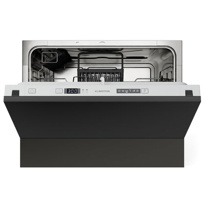 Klarstein Lave Vaisselle Encastrable - Compact 45 cm, 6 Couverts, Programme UV Hygiène, AquaStop Sécurité, Classe Énergie D, Silencieux 47 dB, Commande Intuitive