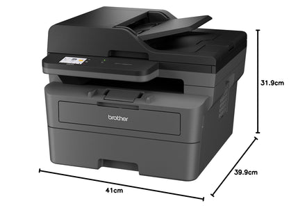 Brother DCP-L2665DW - Imprimante Multifonction 3 en 1 (Impression/Scan/Copie) Laser Monochrome - WiFi & Ethernet - Vitesse d'impression de 34 ppm | Eligible au Forfait d'encreEcoPro