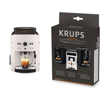 KRUPS Essential Machine à café à grain, Machine à café, Broyeur grain, Cafetière expresso, Cappuccino & Kit entretien Full Auto Expresso Broyeur XS530
