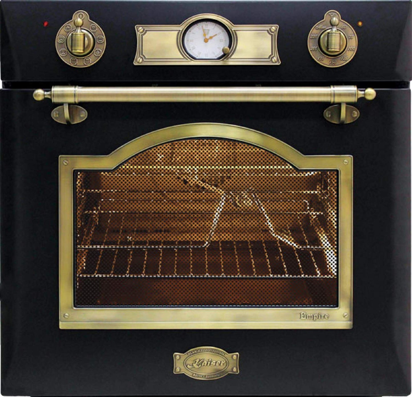 Kaiser - Four électrique encastrable de style Empire - 60 cm - Autoportant - Par Kaiser, fabricant de luxe - 67 litres - Four encastré avec boutons de commande, poignées de porte et moulures en métal solide - Système de nettoyage par catalyse - Four avec