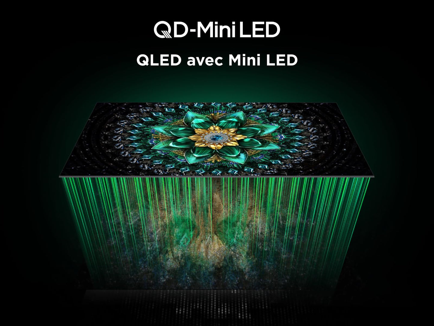 TCL 50Q6C QD-Mini LED TV, 4K HDR Premium 1000nits, Smart TV alimenté par Google (Dolby Vision IQ et Atmos, système Audio Onkyo 2.1, Motion Clarity Pro 144Hz, contrôle Vocal Mains Libres)