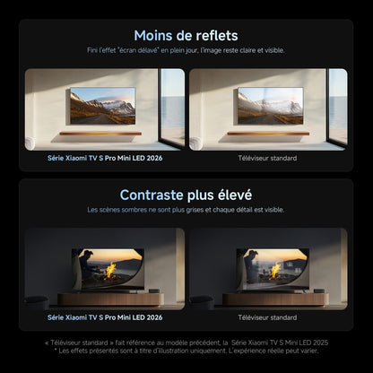XIAOMI TV S Pro Mini LED 55, Smart TV, Dolby Vision, Dolby Atmos, QLED 4K, 144Hz, Google TV, HDR10+, Triple Tuner, DVB T2, MEMC, DTS-X, Harman AudioEFX, Prime Video, Google Assistant, AirPlay2