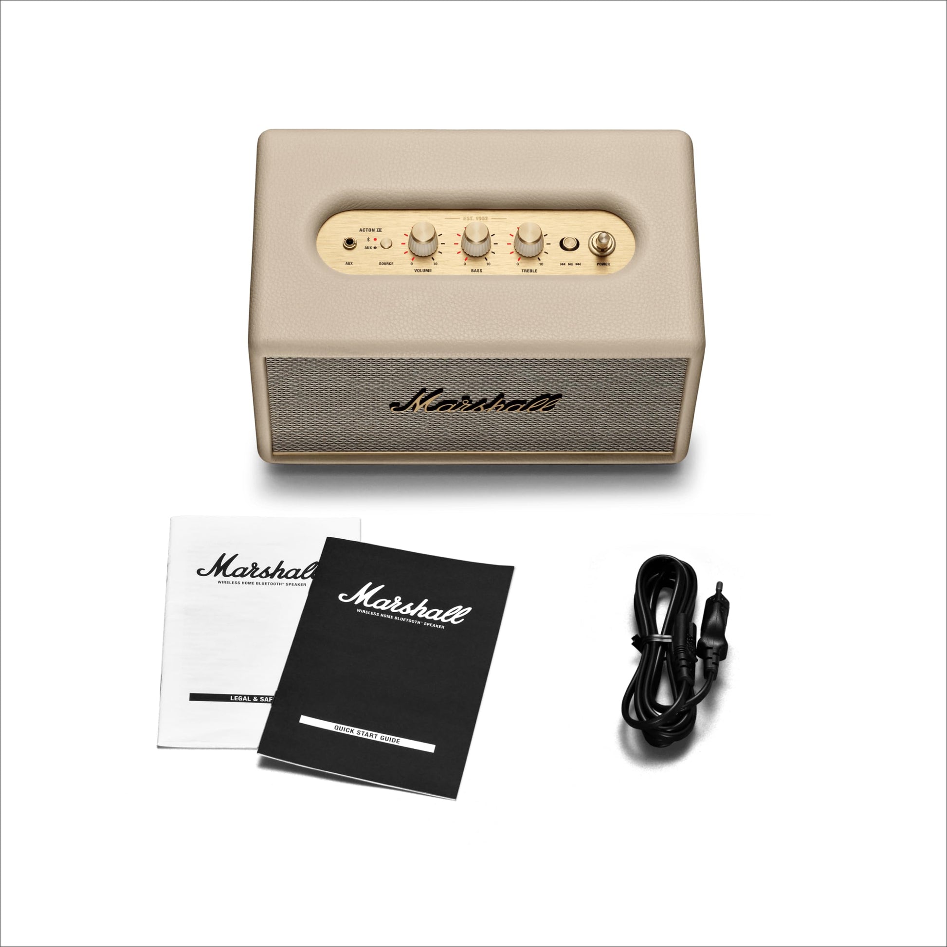 Marshall Acton III Enceinte Bluetooth sans Fil - Crème