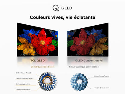 TCL 40V5C – TV QLED Direct LED Smart Full HD 40" avec Android TV & HDR - Compatible avec Google Cast & Google Home, Design Mince