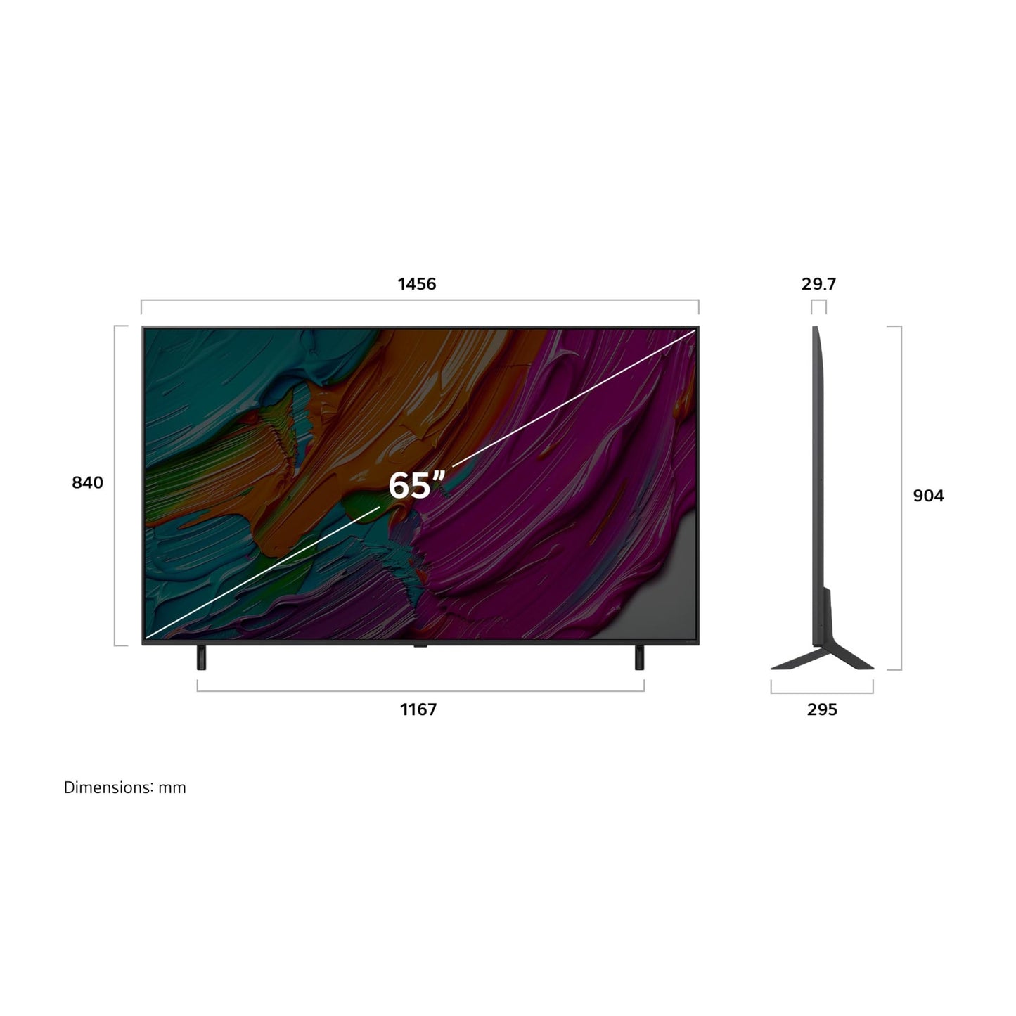LG TV QNED AI 2025 | 65QNED8E | 65'' (165cm) | 4K UHD | HDR10 | webOS 25 | Télécommade AI Magic Remote | Alexa, Google Assistant | Netflix Disney+ CANAL+ Prime Video | AirPlay 2 | Luminosité éclatante