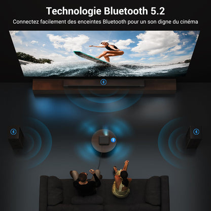 HAPPRUN H11 Projecteur Compatible avec Netflix, Vidéoprojecteur Portable avec Haut-Parleur Intégré, Mini Retroprojecteur Compatible Smartphone/WiFi 6/TV Stick/PS5 pour Maison, Chambre, Extérieur