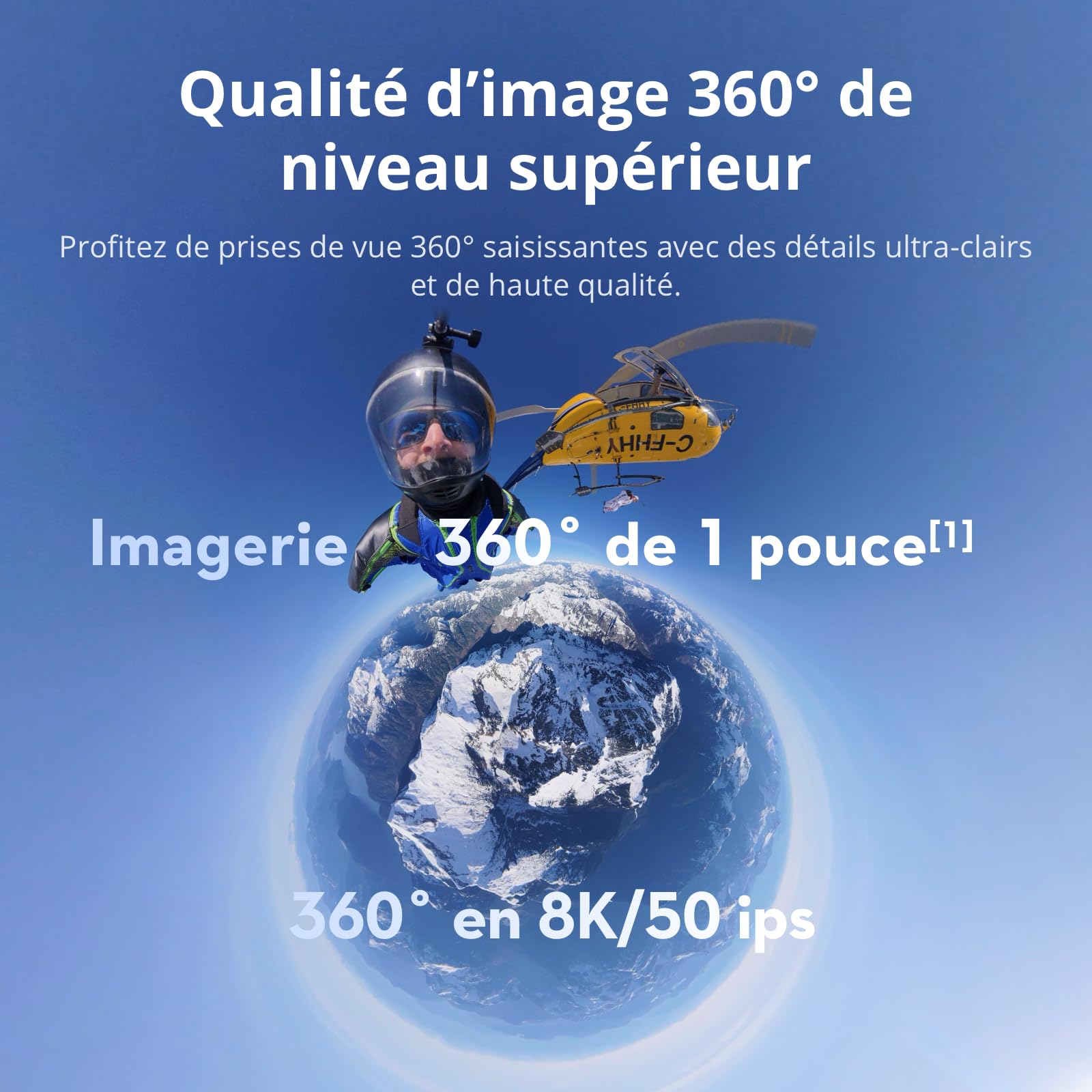 DJI Bundle Aventure Osmo 360, caméra 360 avec imagerie 360° de 1 Pouce, autonomie de Batterie prolongée avec 3 Batteries, vidéo 360° en 8K Native, caméra d’Action pour Sports, vlog