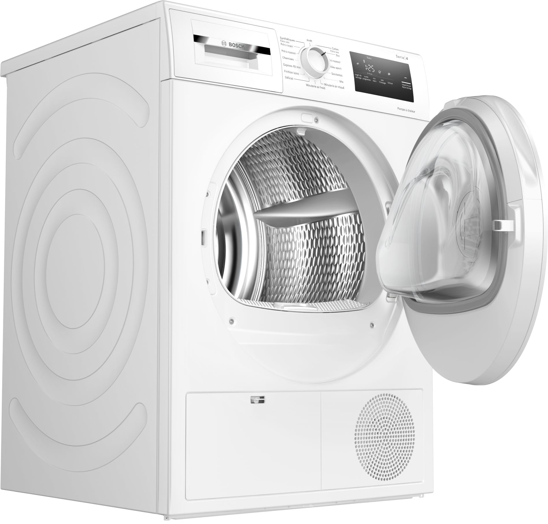 Bosch WTH8300DFR, Série 4, Sèche linge, Pompe à chaleur, 8 kg, Blanc