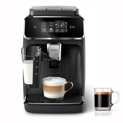 Philips Machine à Expresso Entièrement Automatique Séries 2300-4 Boissons, Écran tactile couleur moderne, LatteGo, SilentBrew, Broyeur 100% Céramique,