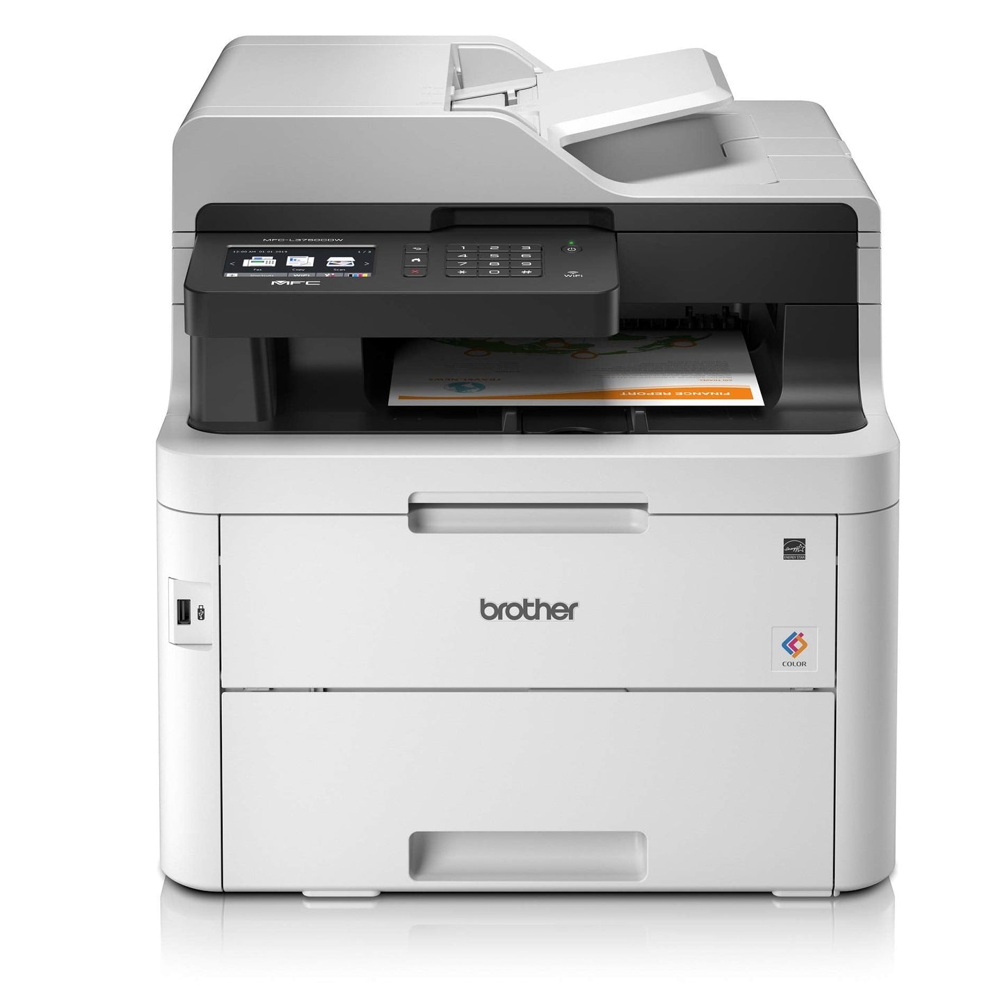 Brother MFC-L3750CDW Imprimante multifonction 4-en-1 (Impressio/Copie/Scan/Fax) LED couleur 24 ppm USB Blanc