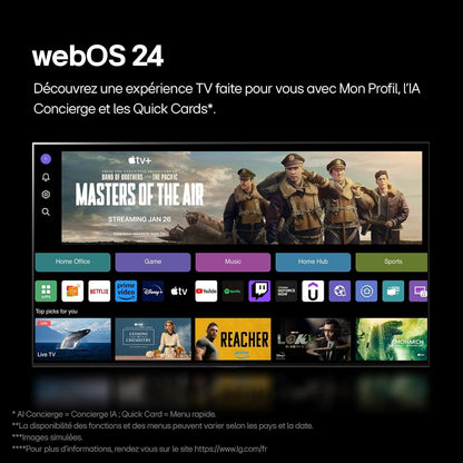 LG Nanocell TV 2024 | 55NANO81 | 55 Pouces | UHD | Processeur α5 Gen7 AI 4K, Bleu foncé