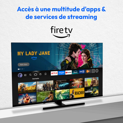 MEDION Téléviseur QLED 108 cm (43 "), Fire TV, Smart TV, Dolby Vision HDR, Dolby Atmos, Prime Video, Bluetooth, DVB-T2, MD 843800)