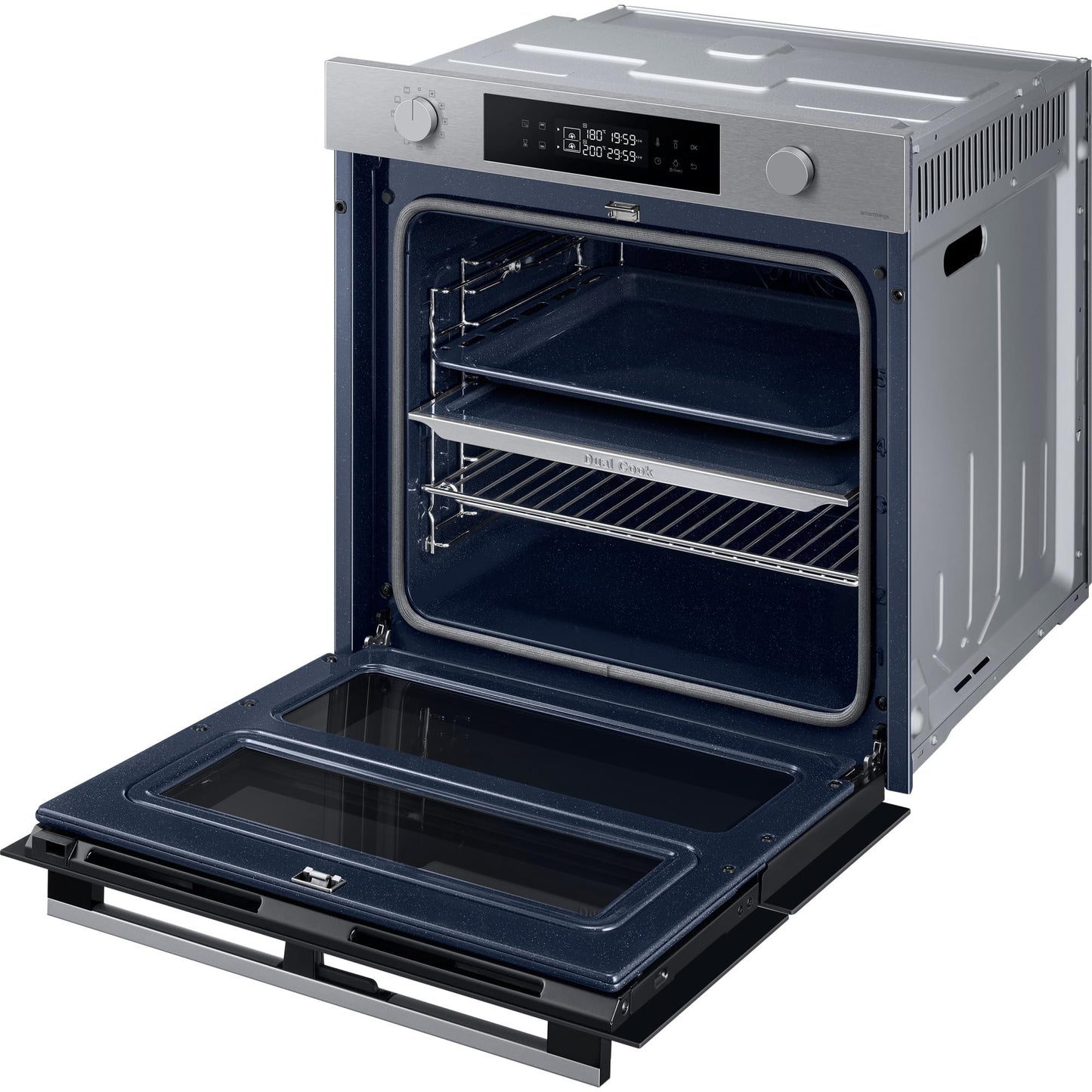 SAMSUNG Four encastrable pyrolyse NV7B45305AS dual cook flex,76 litres, wifi