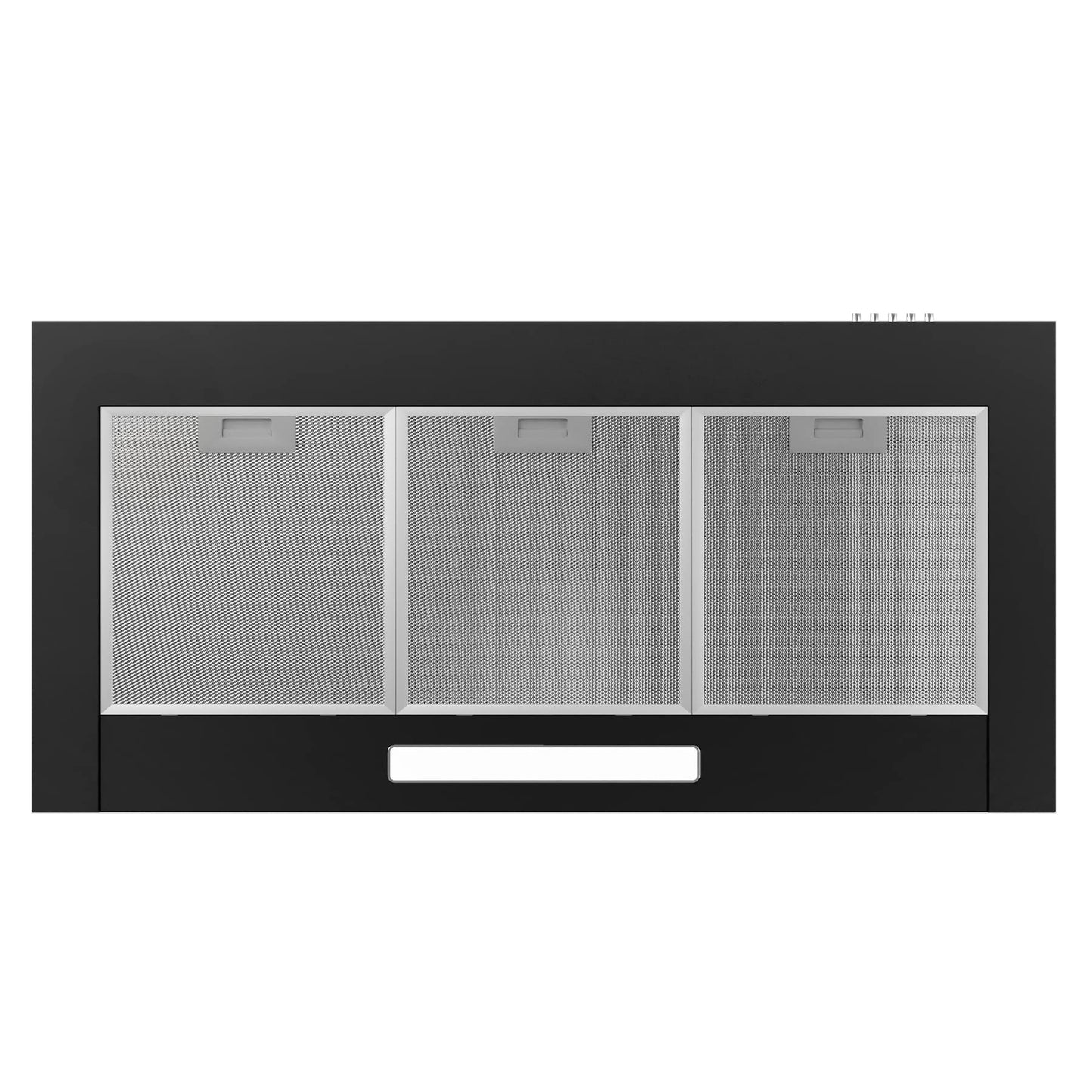 Ciarra CBCB9201 Hotte Aspirante 90 cm - Classe A++ - 370m³/h - 3 Vitesses - Recyclage ou Evacuation - Cheminée Extensible - Filtres à Charbon INCLUS - Noir