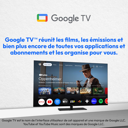 MEDION TV 55 Pouces (138,8 cm) Television (Smart TV, 4K, Dolby Vision HDR, Prime Video, Disney+, Dolby Atmos, DTS X, compatibles avec Google TV, PVR, Bluetooth, MD 855400)