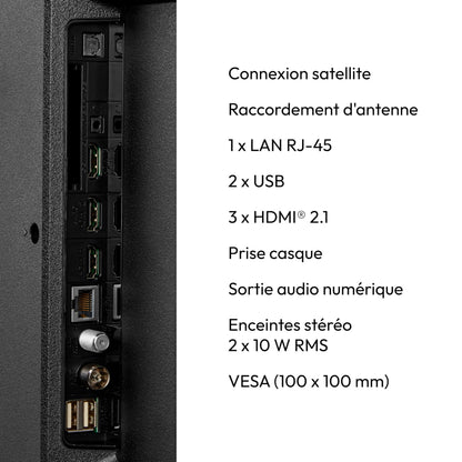 MEDION TV 43 Pouces 4K (108 cm) QLED Television (Smart TV 4K, Dolby Vision HDR, VIDAA Store, Netflix, Prime Video, Disney+, DAZN, Paramount+, DTS X, Dolby Atmos, PVR, Bluetooth, MD 843600)