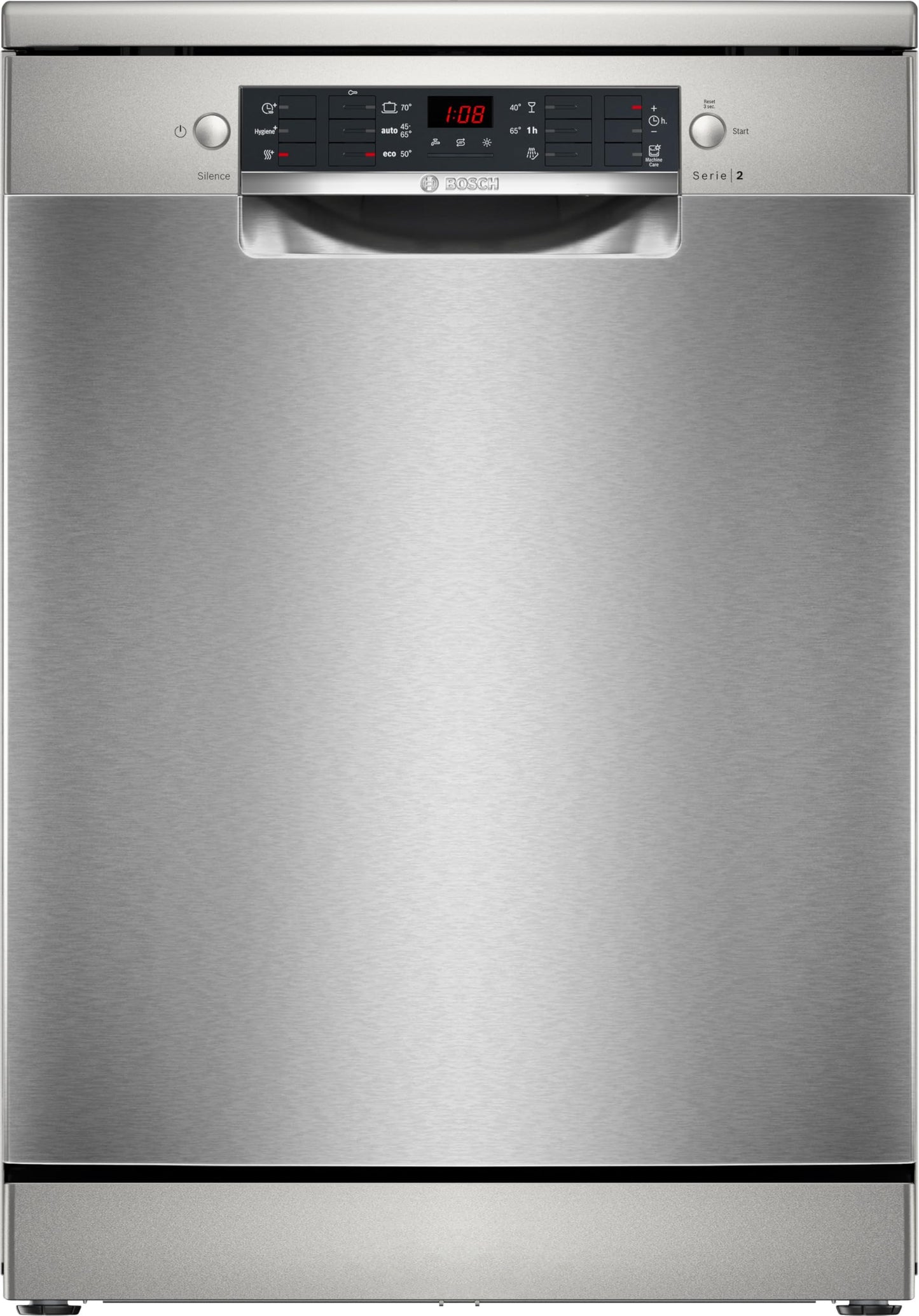 Bosch SMS26AI01F, Série 2, Lave-vaisselle 60 cm, Pose libre, Inox