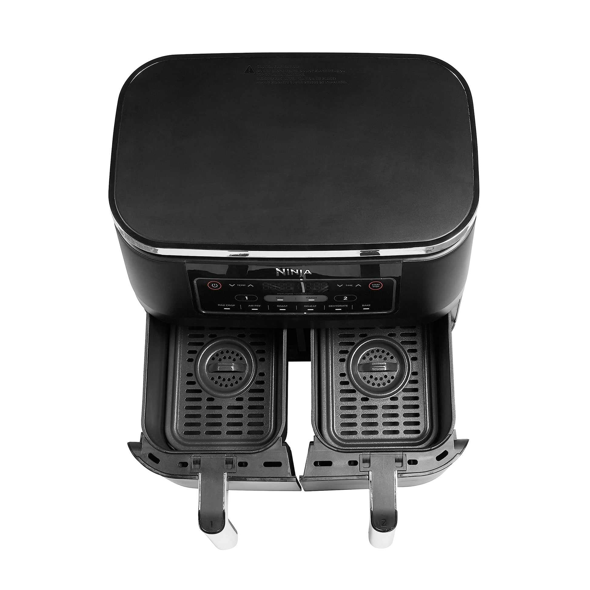 NINJA Foodi DualZone Air Fryer 2 Compartiments, 2 Zones de Cuisson Indépendentes, Capacité 7,6L, Air Fyer 6-en-1, Max 240°C, Pièces Antiadhésives Amovibles lavables au lave-vaisselle, Noir AF300EU