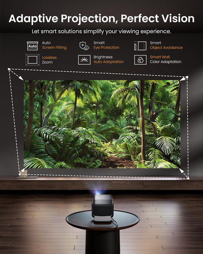 JMGO N1S Pro Videoprojecteur 4K Triple Laser, 2250 ISO Lumens, Google TV et Netflix Officiel, Autofocus 360° Temps Réel, Contraste 1600:1, 20W Dolby Digital Plus, 300" projecteur Portable, extérieur