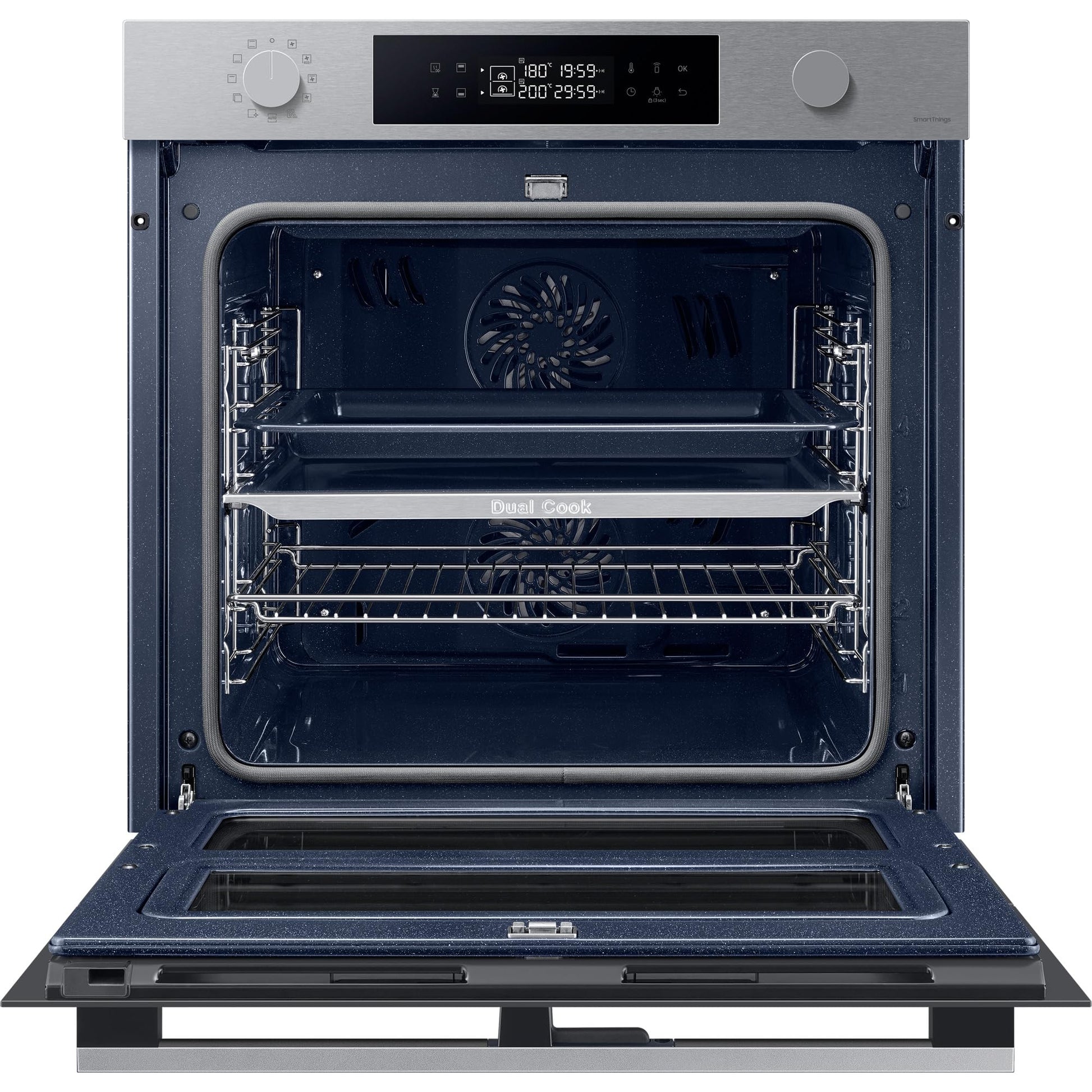 SAMSUNG Four encastrable pyrolyse NV7B45305AS dual cook flex,76 litres, wifi