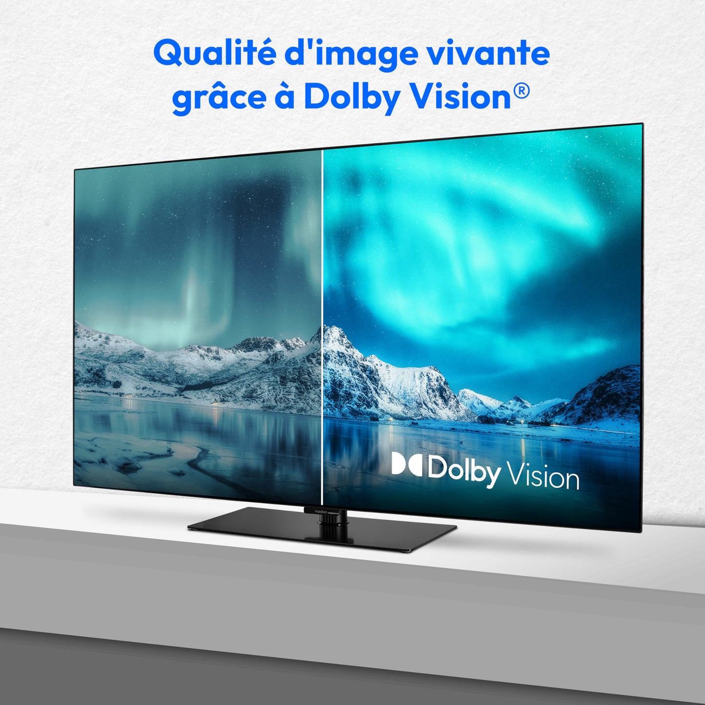 MEDION TV OLED 138,8 cm (55") (TiVo, Smart-TV, Dolby Vision HDR, Caisson de Basses, MEMC, Micro Dimming, Portail TiVo, Prime Video, Disney+, Dolby Atm